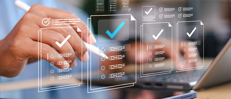 Auswahlfelder mit Häkchen werden manuell bestätigt und stehen für geprüfte SAP Stammdaten.