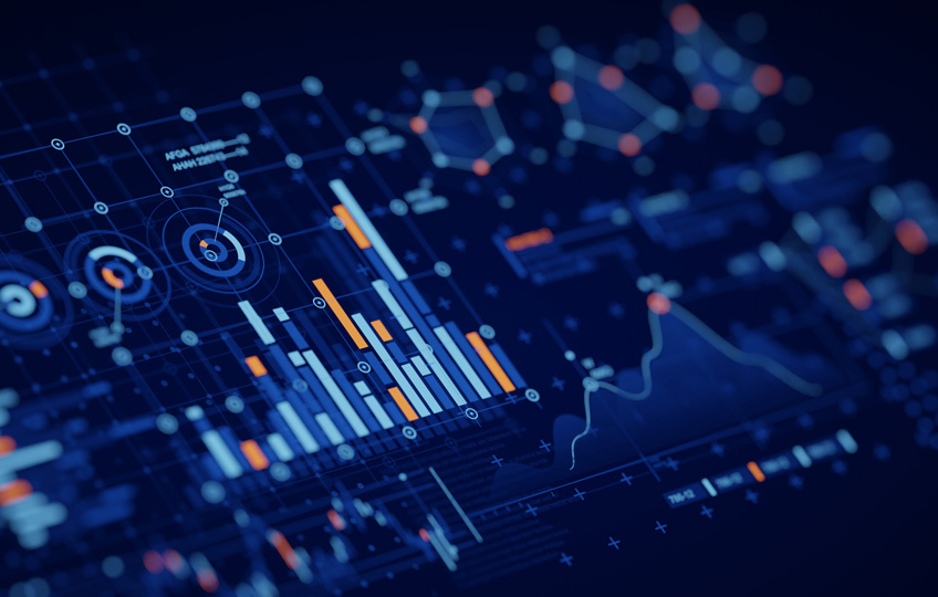 Die Grafik symbolisiert Analysen für das Data Quality Management.