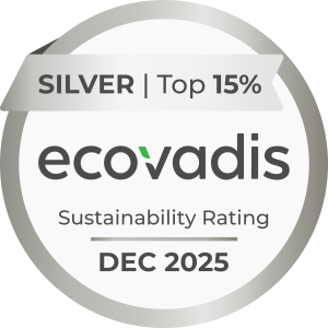 EcoVadis Silver Auszeichnung als Nachweis für dsgvo-konform ausgerichtete Prozesse und verantwortungsvolles Handeln.