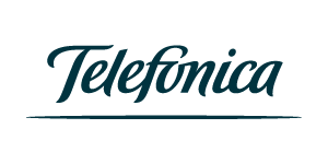 Telefónica Logo als Referenz für erfolgreiche Data Integration von Unternehmensdaten.